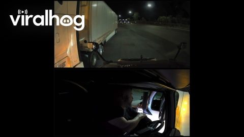 Semi Truck Driving Wrong Direction Down Indiana Interstate || ViralHog