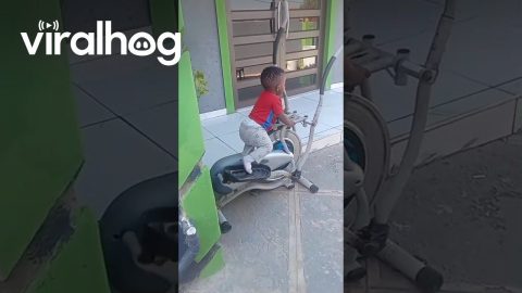 Future Fitness Instructor Turns Elliptical || ViralHog