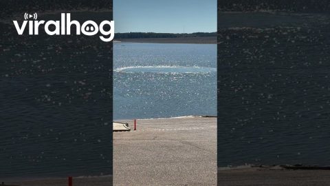 Power Plant Back Flushed a Cooling Water Pipe at Enid Lake || ViralHog
