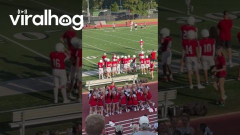 High School Cheer Team Pendulum Stunt || ViralHog
