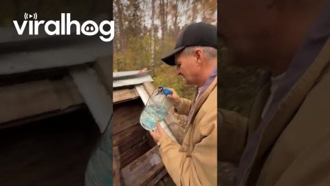 Man Gets Drenched After Trying to Drink From an Old Well || ViralHog