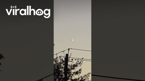Rare Dual Space Debris Captured Over New York || ViralHog