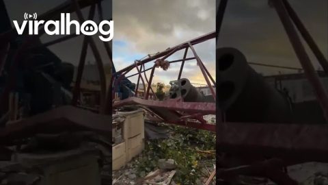 Aftermath of F12 Tornado in Ermont, France || ViralHog