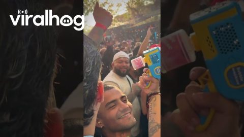 Raver Mesmerized by Bubbles || ViralHog