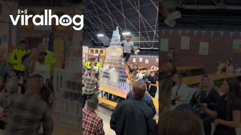 Shoulders Support Oktoberfest Cup Pyramid || ViralHog