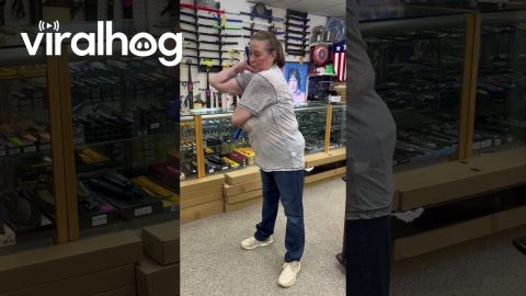 Woman Can Still Twirl Nunchucks || ViralHog