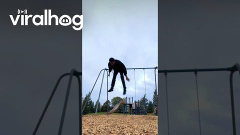 Swing Flip Into Splits || ViralHog