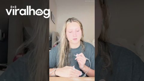 Never Leave Long Hair Down While Doing Your Nails || ViralHog