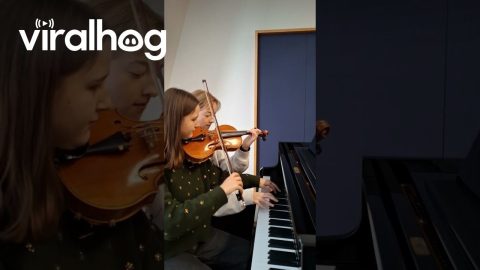 Two Women Simultaneously Playing Two Instruments Together || ViralHog