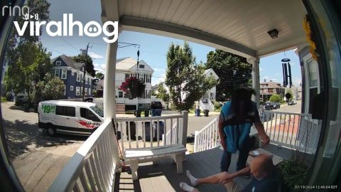 Misstep on the Front Porch Package || ViralHog
