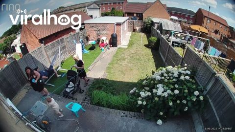 Granddad Bested By Garden Hammock || ViralHog