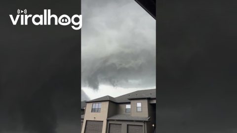 Tornado Spotted Forming Above Houston || ViralHog