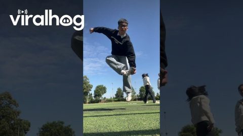 Friend's Through The Leg Dance Falls Flat || ViralHog