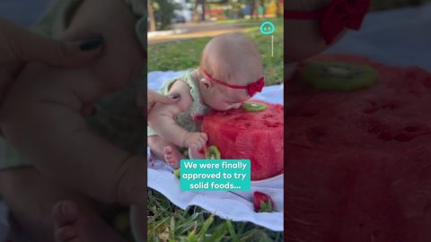 Daughter Desperate For More Watermelon Cake || ViralHog Shorts