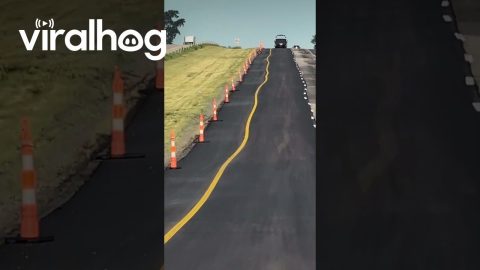 Wildly Wobbly Road Lines || ViralHog
