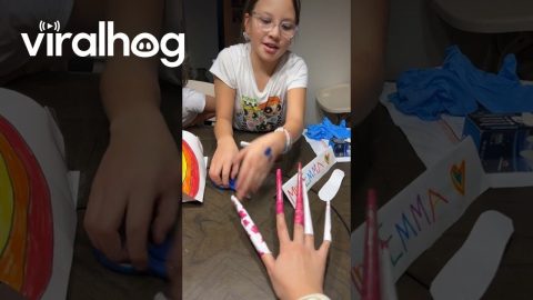 Kiddo Creates Paper Nail Studio || ViralHog