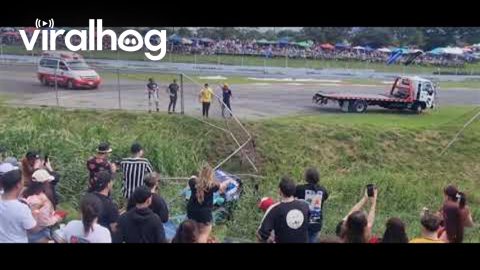 Professional Drift Show Driver Veers Off Course || ViralHog