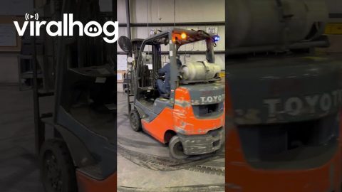 Forklift Driver Burns Rubber After Finding Out His Employer is Shutting Down || ViralHog