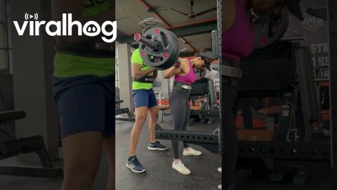 Squat Rack Save || ViralHog