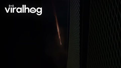 Space Debris Entering the Atmosphere Seen in Brazil || ViralHog