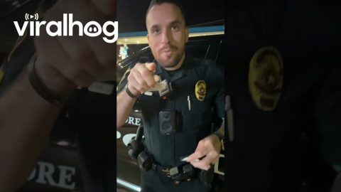 I Got a Sticker From a Police Officer || ViralHog