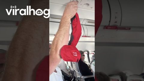 Don’t Waste Your Breath When the Plane Can Inflate Your Pillow || ViralHog