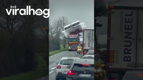 Truck Carrying a Catamaran || ViralHog
