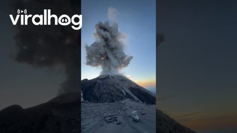 Guatemala's Santiaguito Volcano Erupts || ViralHog