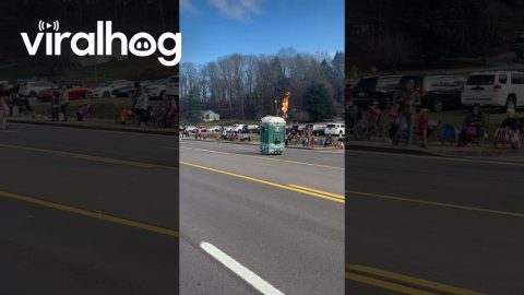 Souped-Up Porta Potty Pops a Wheelie || ViralHog