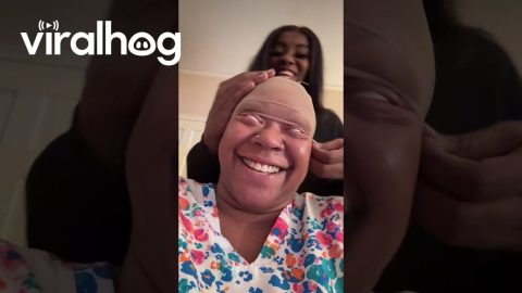 When the Wig Cap Is Tighter Than Your Grip on Life || ViralHog