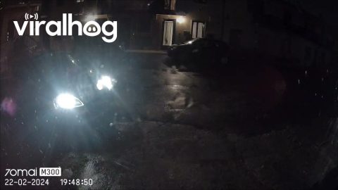 Car Crashes Into a Stone Barrier || ViralHog