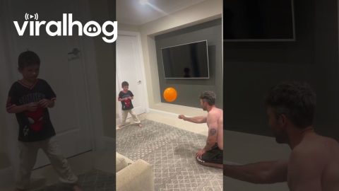 Father/Son Balloon Challenge || ViralHog