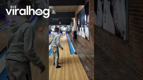 Getting a Strike With a Little Help From the Bumpers || ViralHog