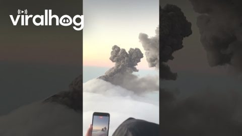 Watching Guatemalan Stratovolcano Eruption From Nearby Peak || ViralHog