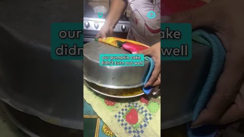 Upside Down Pumpkin Cake Falls Apart || ViralHog Shorts