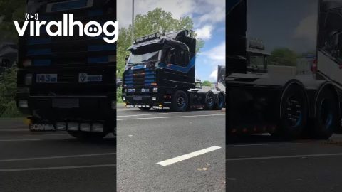 Truck Show for Boy's Birthday || ViralHog