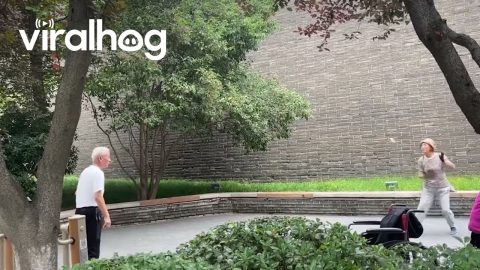 Elderly Couple Keeps Ping-Pong Rally Going Without a Table || ViralHog
