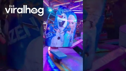 Trying to Get on Son's Amusement Park Ride Goes Wrong || ViralHog