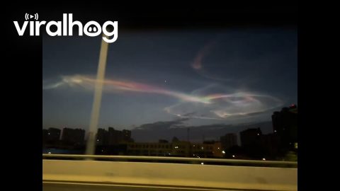 Aurora Lights Look Like Colorful Sky Ribbons || ViralHog