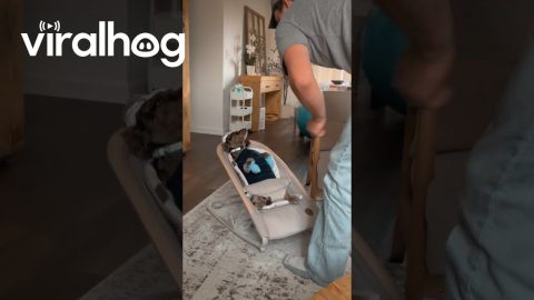 Dad Practices On Family's First Baby || ViralHog