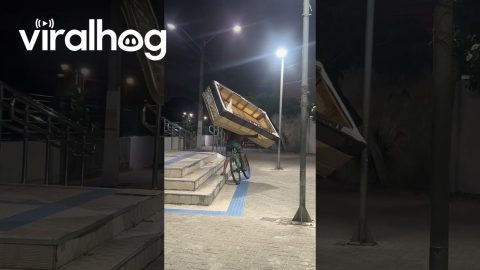 Man Carries a Bed While Riding a Bicycle || ViralHog
