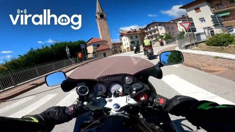 Low-Speed Motorcycle Collision || ViralHog