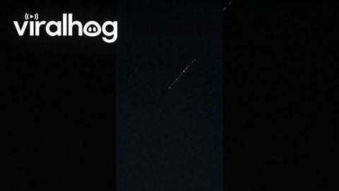 Telecommunications Satellites Spotted in the Night Sky || ViralHog