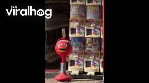 Ken-San the Robotic Mascot Spreads Joy in Japan || ViralHog