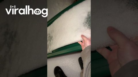 Scrumptious Shattering of Giant Ice Chunk || ViralHog