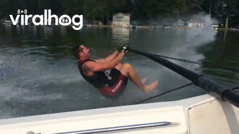 Barefoot Skiing Ends With More Than a Nose Full of Water || ViralHog