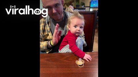 Concerned Baby Being Burped || ViralHog