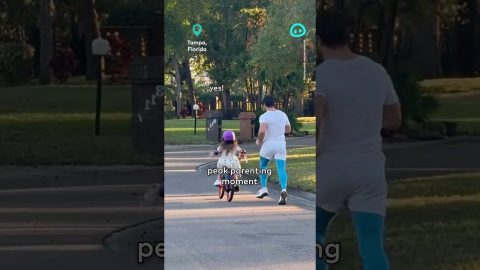 Daughter's Unforgettable Reaction To First Bike Ride || ViralHog Shorts