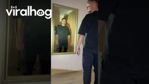 Magician's Freezes His Reflection || ViralHog