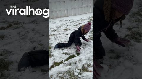 My Daughter Demonstrates How to Make a Giant Snowball || ViralHog